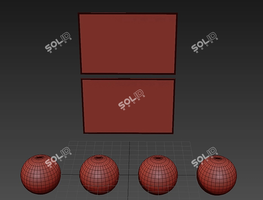 Set of Artwork with Frame Options 3D model image 4