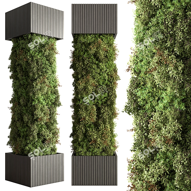 Vertical Garden Column Set 122 3D model image 1