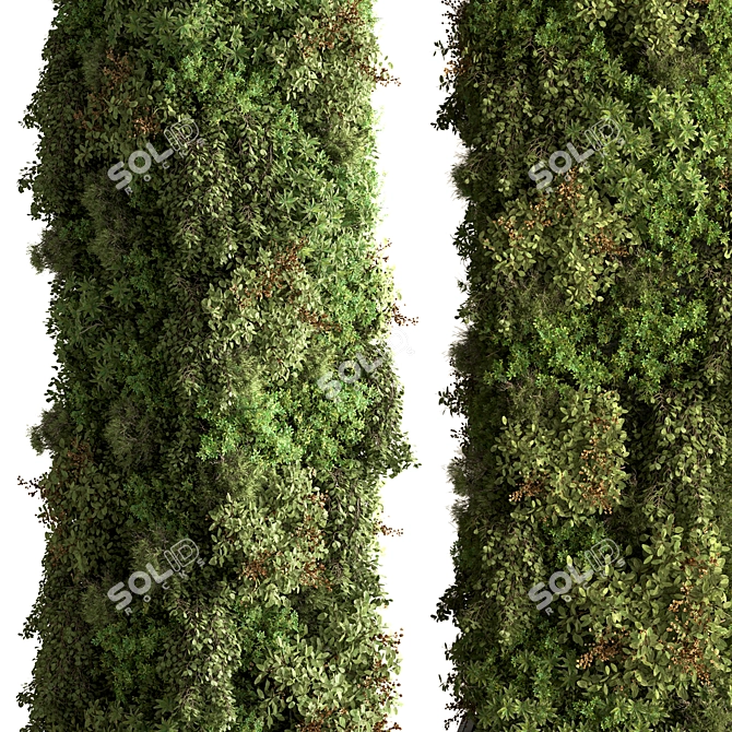 Vertical Garden Column Set 122 3D model image 2
