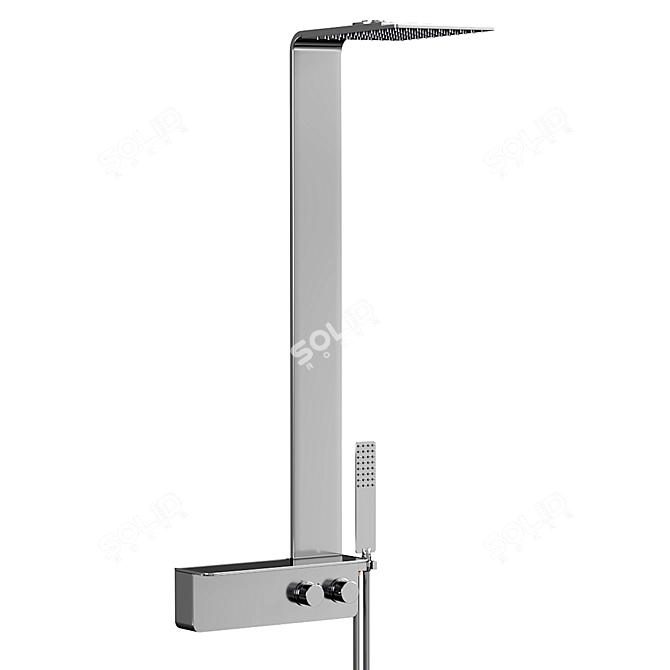  Stylish Tap & Shower Set 3D model image 2