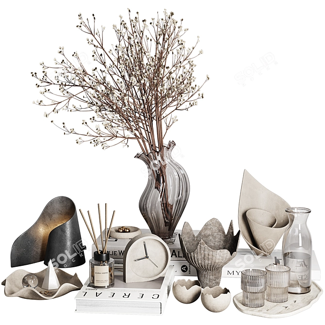 Elegant Decorative 3D Set 3D model image 1