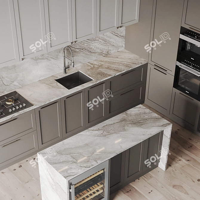 Modern Kitchen 3D Models Kit 3D model image 3