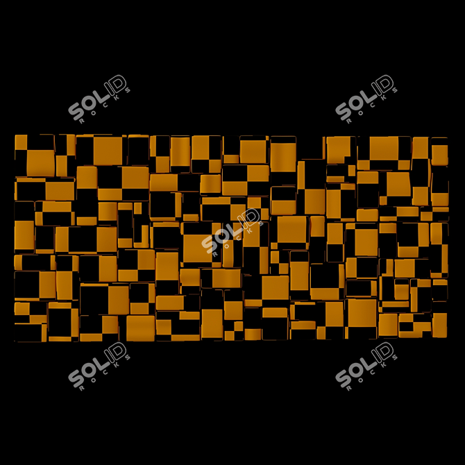 High Resolution Wood Texture Panel 3D model image 7