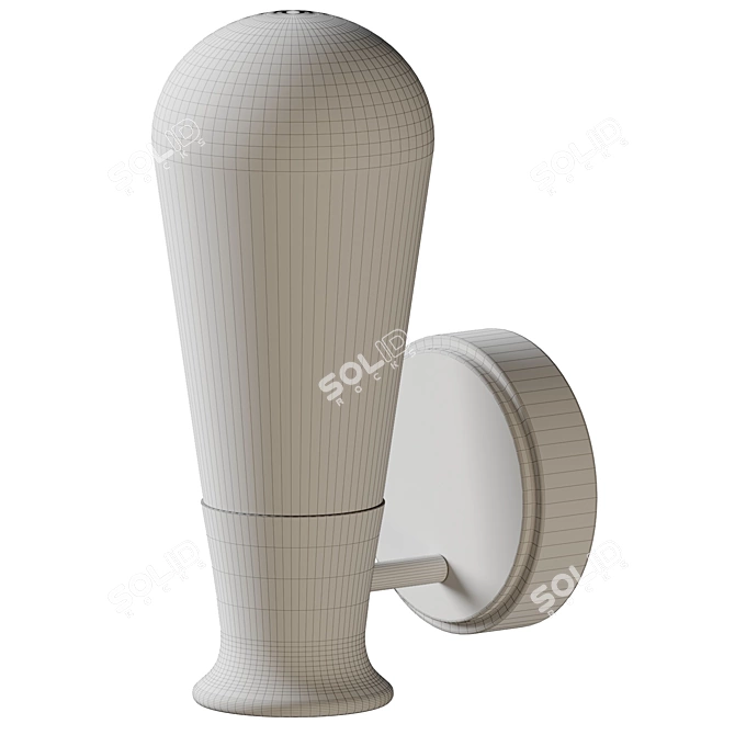 Sleek Steel and Glass Sconce 3D model image 5