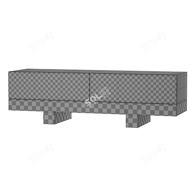 Sleek Lindens 4k Credenza 3D model image 3