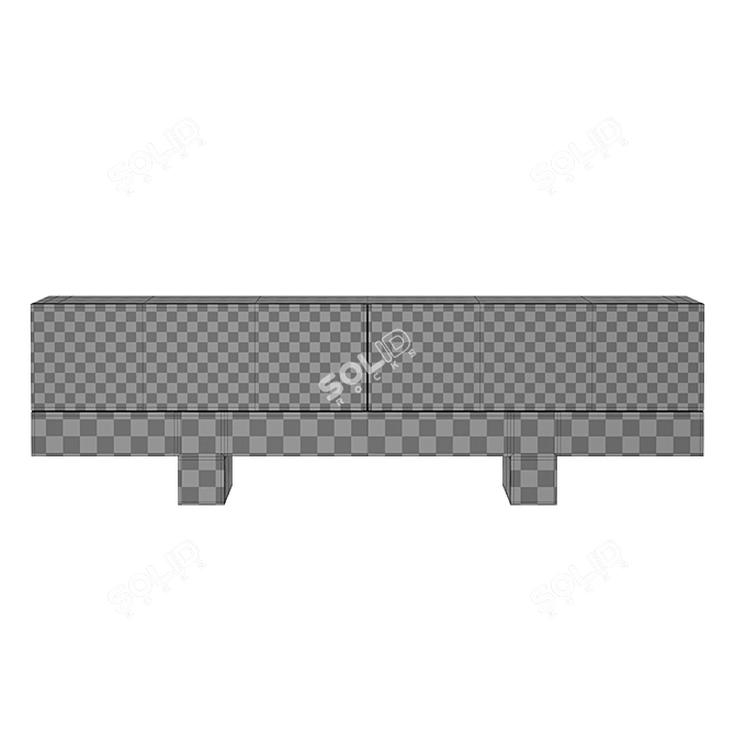 Sleek Lindens 4k Credenza 3D model image 8