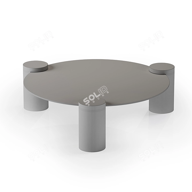 Sleek Onda Coffee Table 3D model image 3