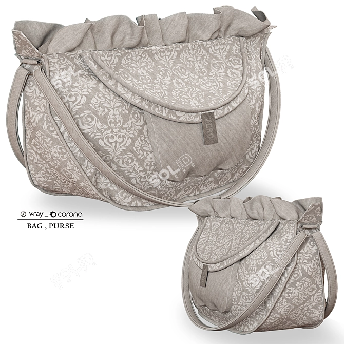 Chic Model Bag Purse 3D 3D model image 1