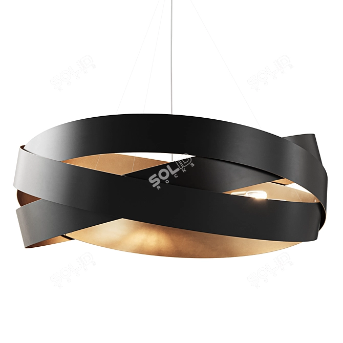 Elegant Pura Pendant Light 3D model image 2