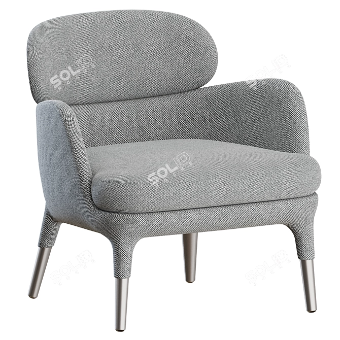 Modern Ester Lounge Chair Set 3D model image 6