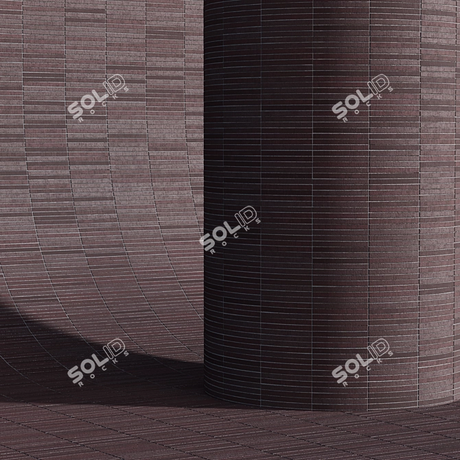 Modern Red Clinker Brick 003 3D model image 4