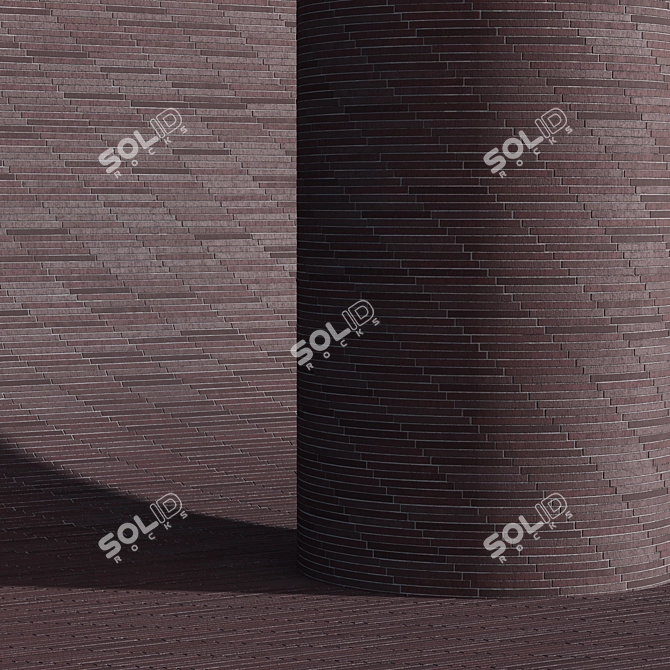 Modern Red Clinker Brick 003 3D model image 5