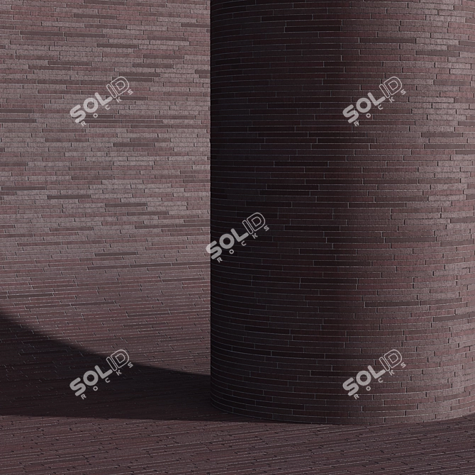 Modern Red Clinker Brick 003 3D model image 6