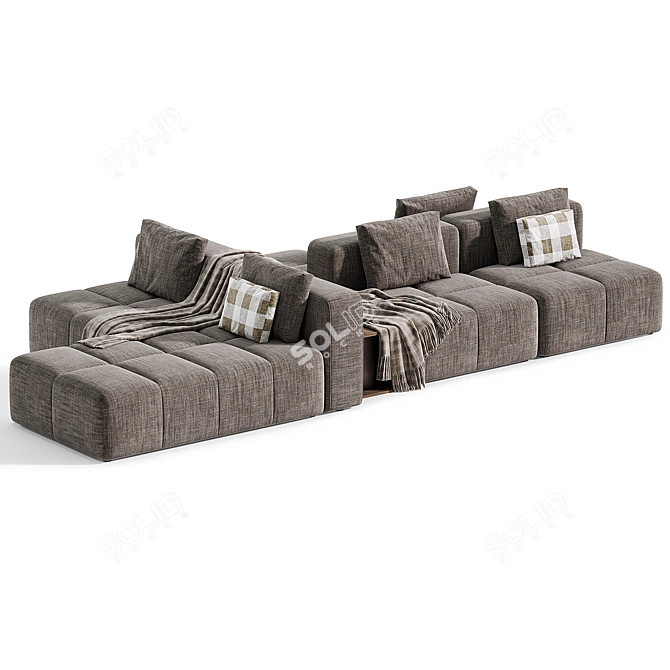 Sleek Bonaldo Bonamour Sofa - Modular 3D model image 1