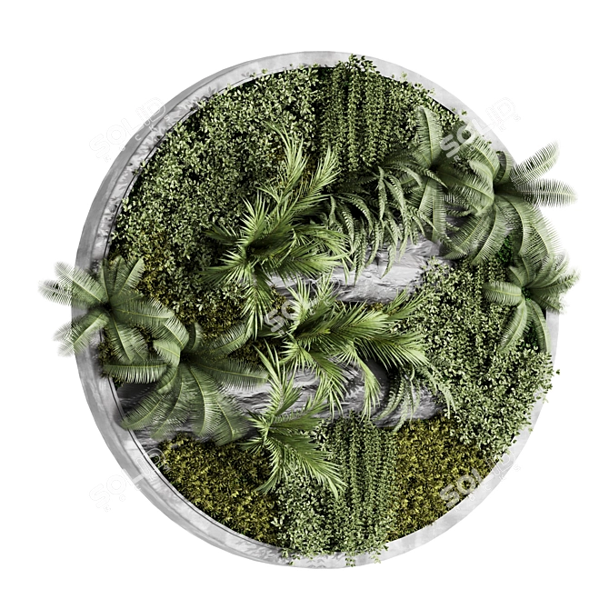 Circular Fitowall Plant Frame Set 3D model image 2