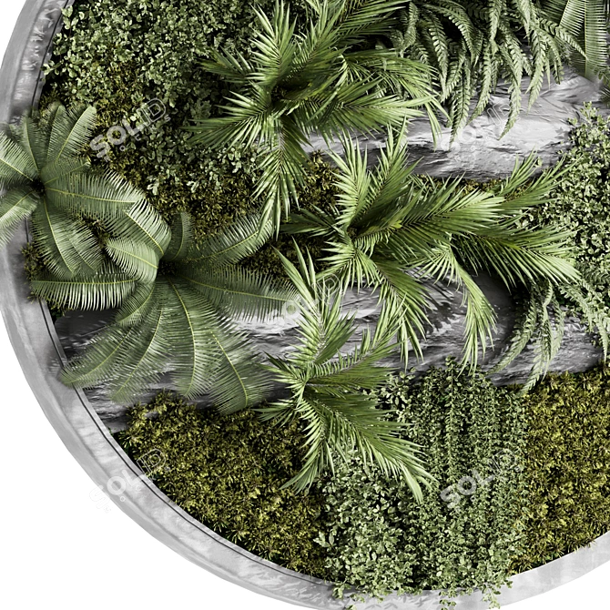 Circular Fitowall Plant Frame Set 3D model image 5