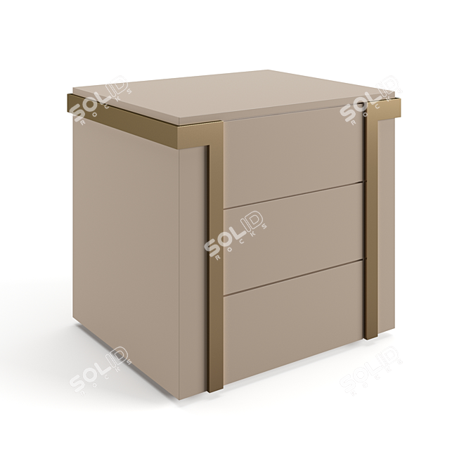 Elegant Avenue Bedside Table 3D model image 2