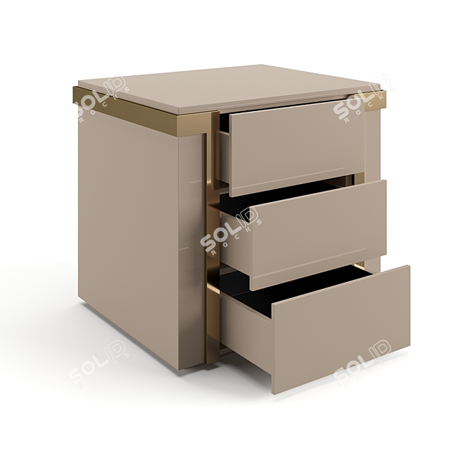 Elegant Avenue Bedside Table 3D model image 3