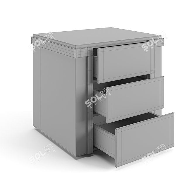 Elegant Avenue Bedside Table 3D model image 4