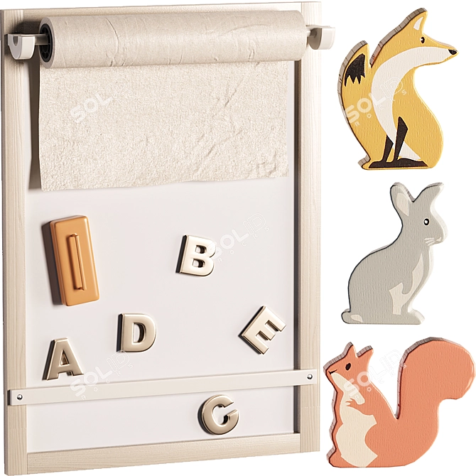 Woodland Animals Toy Figures Set 3D model image 6