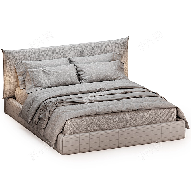Keneth 3D Bed Model Corona 3D model image 3