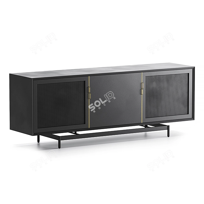 Louisiana Media Console Furniture 3D model image 2