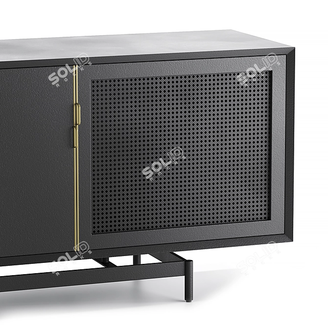 Louisiana Media Console Furniture 3D model image 4