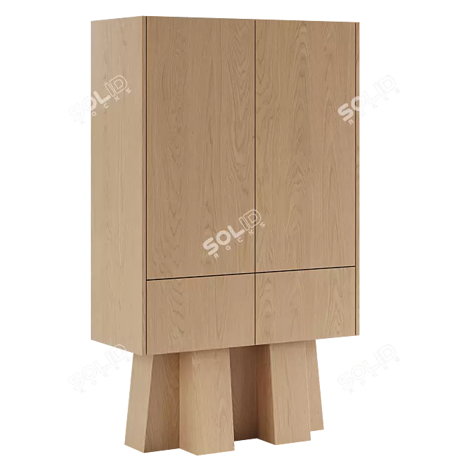 Modern Elegance Helle Cupboard 3D model image 1