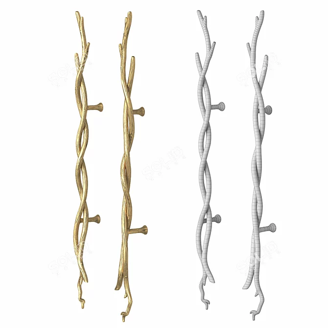 Magical Amalfi Door Handles 3D model image 4