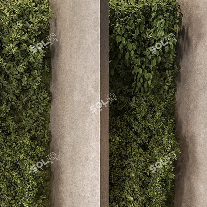 Compact Vertical Garden Set 120 3D model image 2