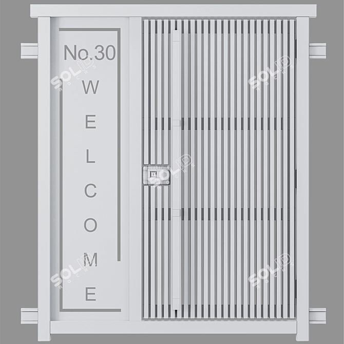 Modern Exterior Door Model 3D model image 4