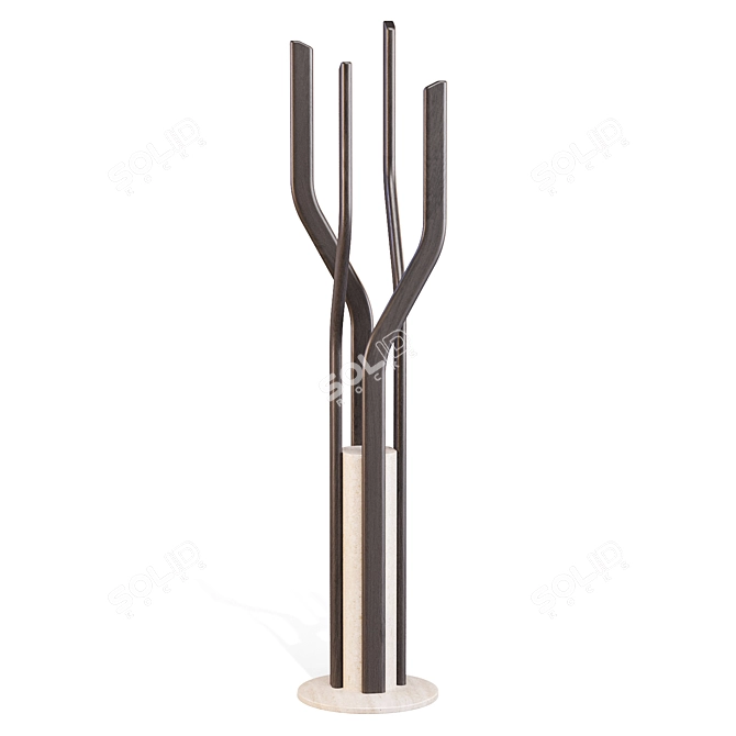 Alma Coat Hanger: Spirited Elegance 3D model image 2