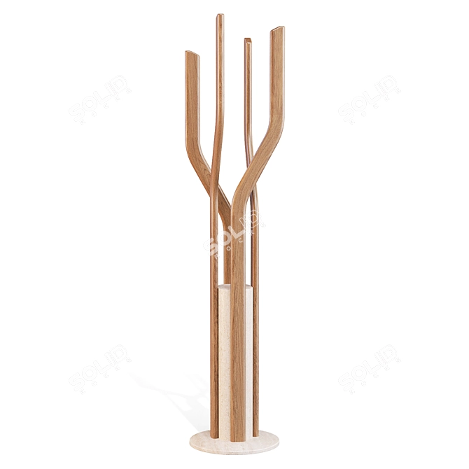 Alma Coat Hanger: Spirited Elegance 3D model image 3