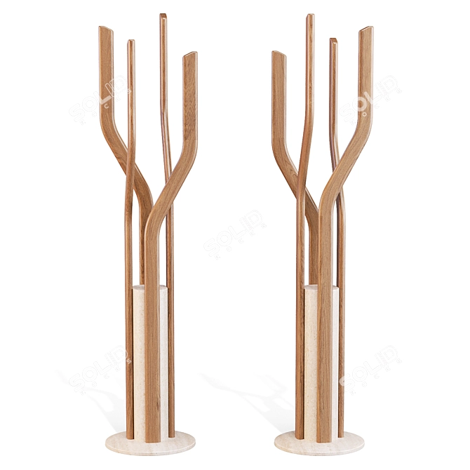 Alma Coat Hanger: Spirited Elegance 3D model image 4