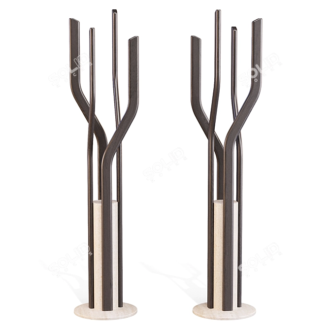 Alma Coat Hanger: Spirited Elegance 3D model image 5