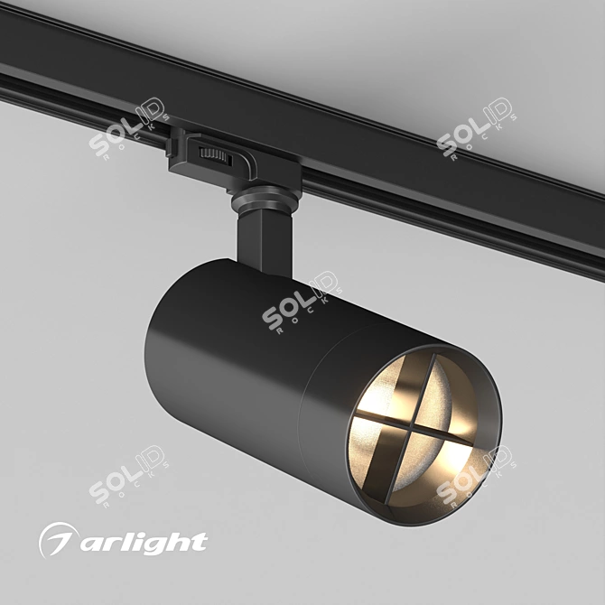 Calipso Track Light & Antiglare Grille 3D model image 1