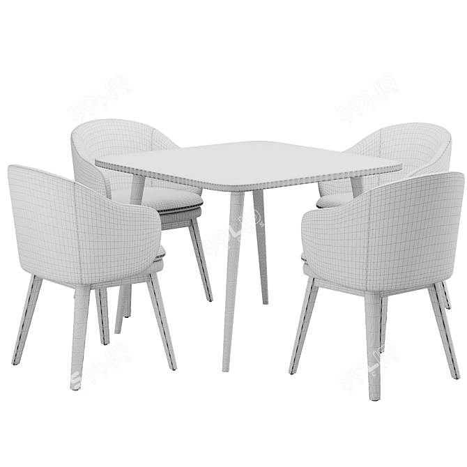 Wayne Arm Dining 3D Model 3D model image 5