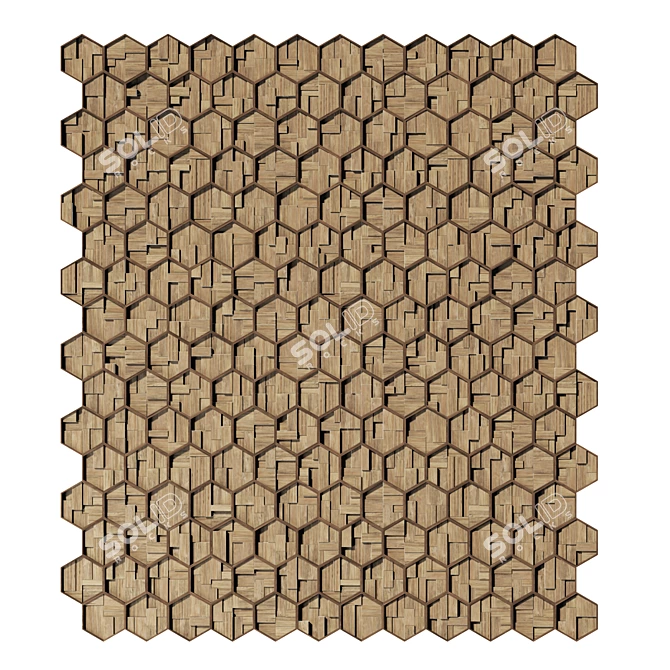 Smooth Wood Panel Texture Set 3D model image 8