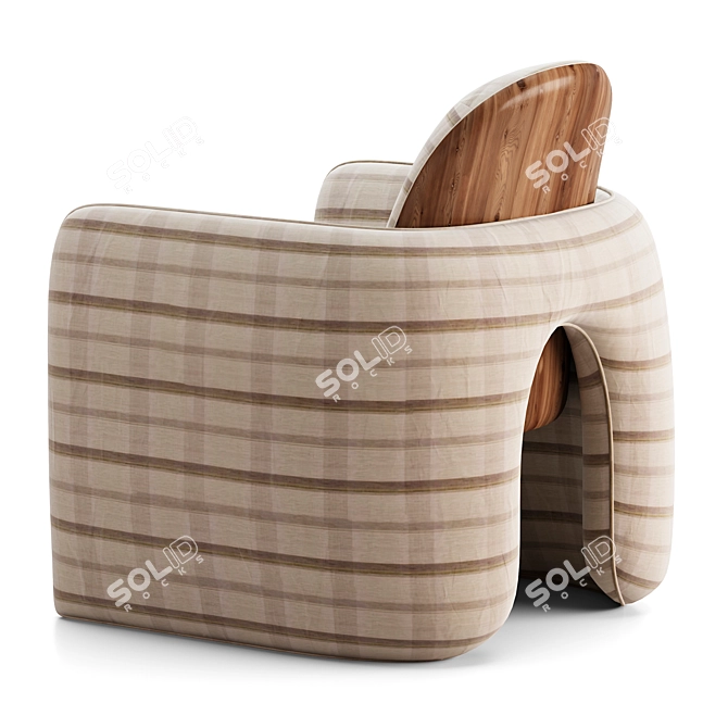 Elegant SADDLEBACK Chair Model 3D model image 2