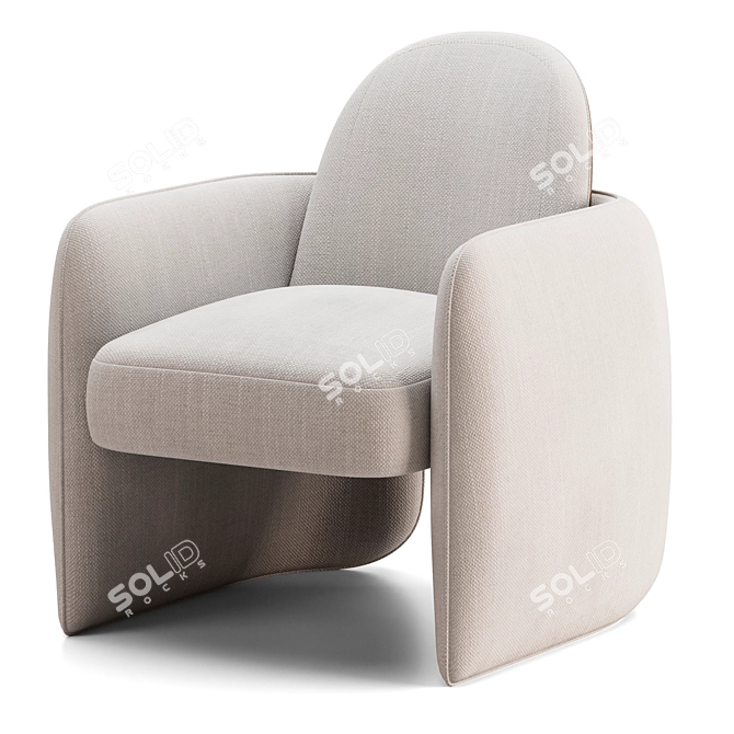 Elegant SADDLEBACK Chair Model 3D model image 3