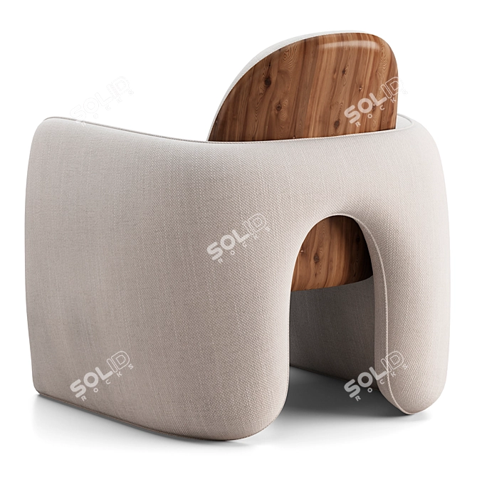 Elegant SADDLEBACK Chair Model 3D model image 4