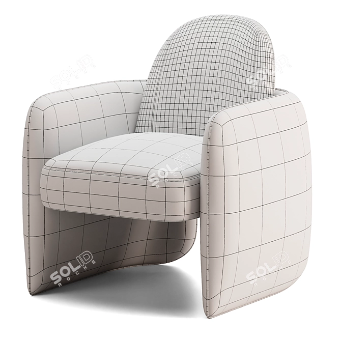Elegant SADDLEBACK Chair Model 3D model image 7