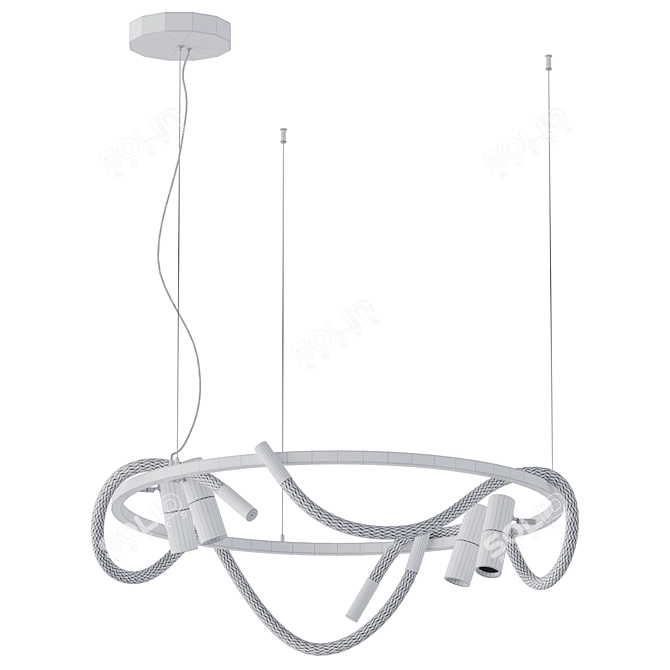 Odeon Light Corda Pendant Fixture 3D model image 4