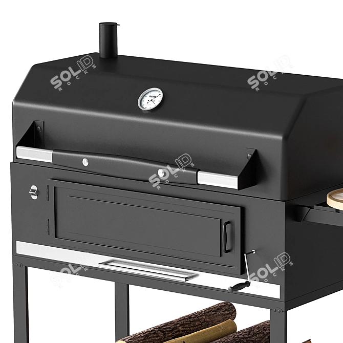 Outdoor Grill 3D Model Kit 3D model image 6