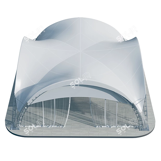 Outdoor Pavilion 10x10m Shelter 3D model image 3