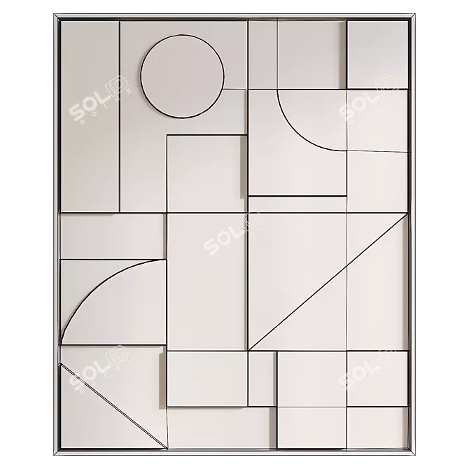 Shapes 3D Wall Art Collection 3D model image 6