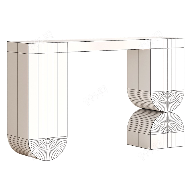 Elegant Florence Console by Kasbah 3D model image 3