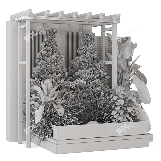 Lush Garden Bush & Tree 3D model image 7