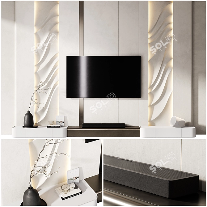 Loewe Klang Bar 3 TV Wall 3D model image 2