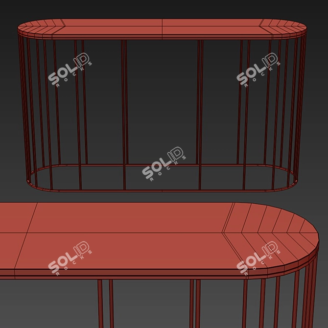 Sleek Modern Doppler Console Stand 3D model image 7